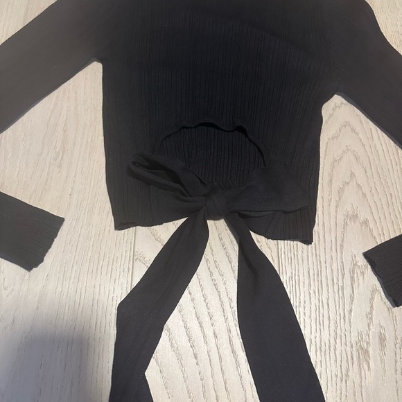 Black Open Back Sweater - Picture 4 of 8